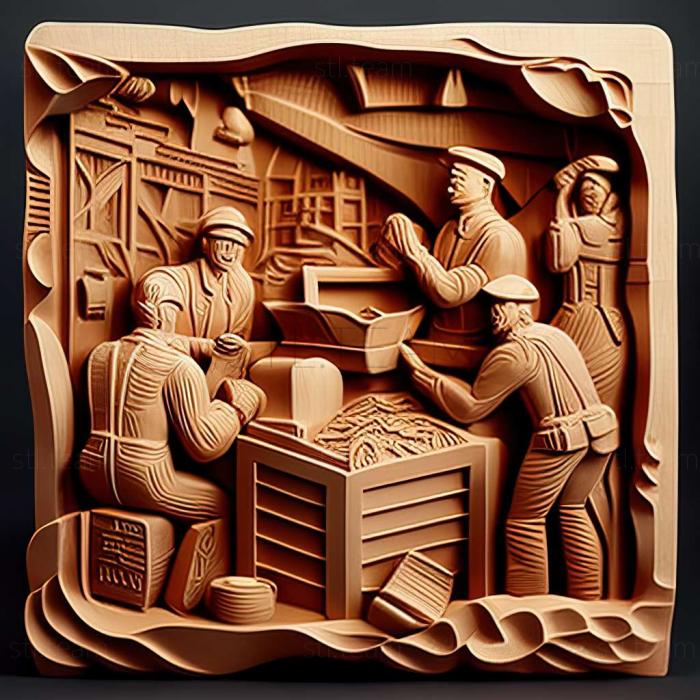3D модель Игра Рабочие ресурсы Советская республика (STL)